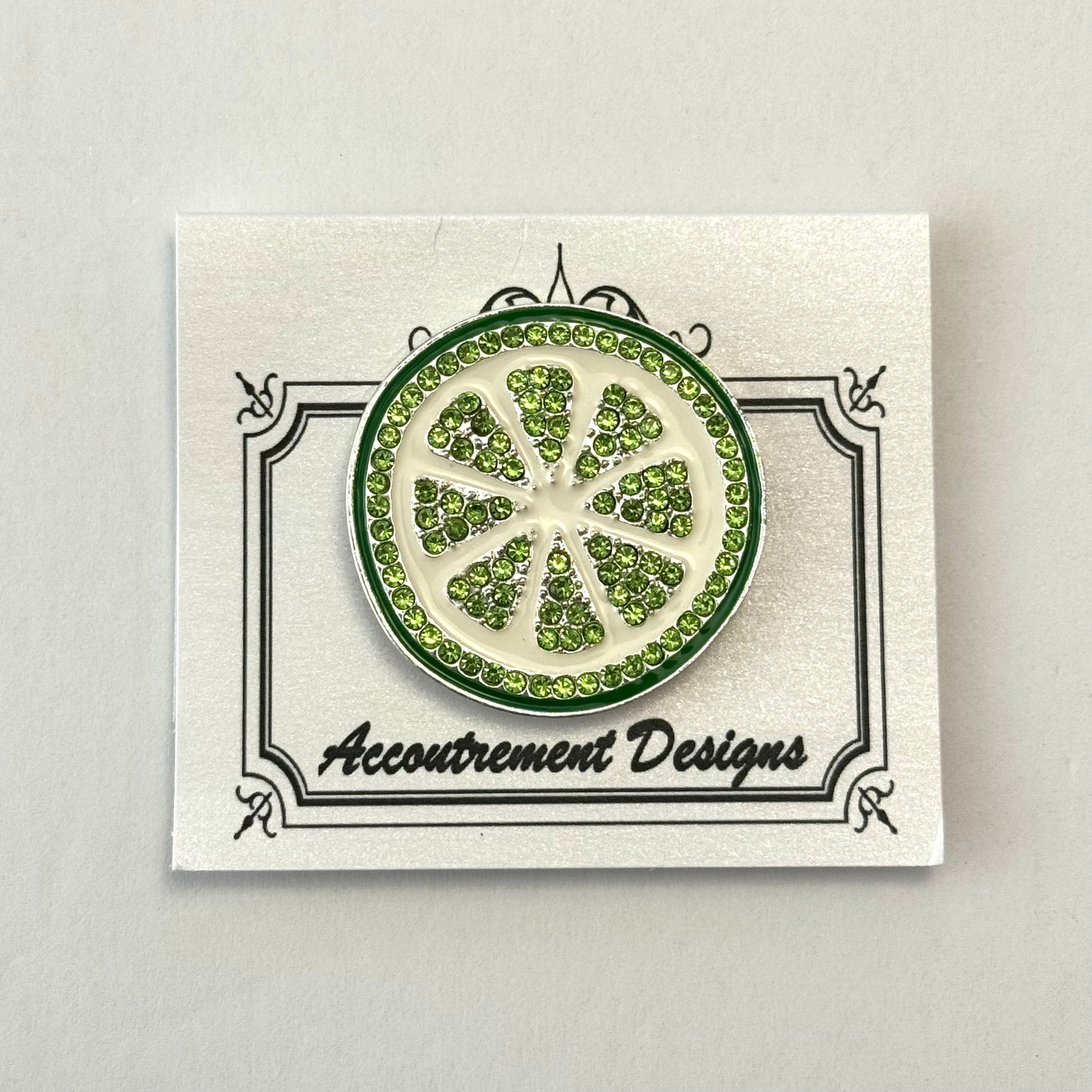 Lime Slice (Crystal) Needle Minder