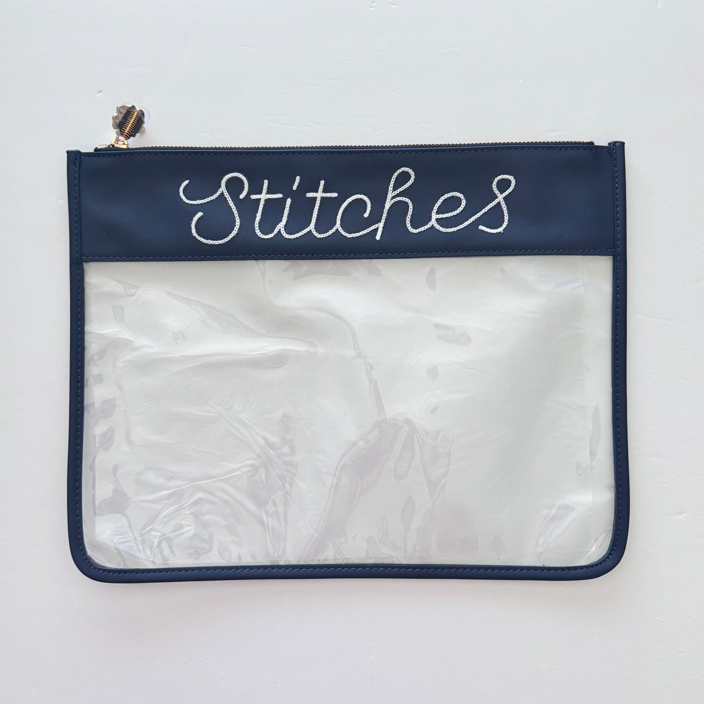 Project Bag - Large Stitches Navy