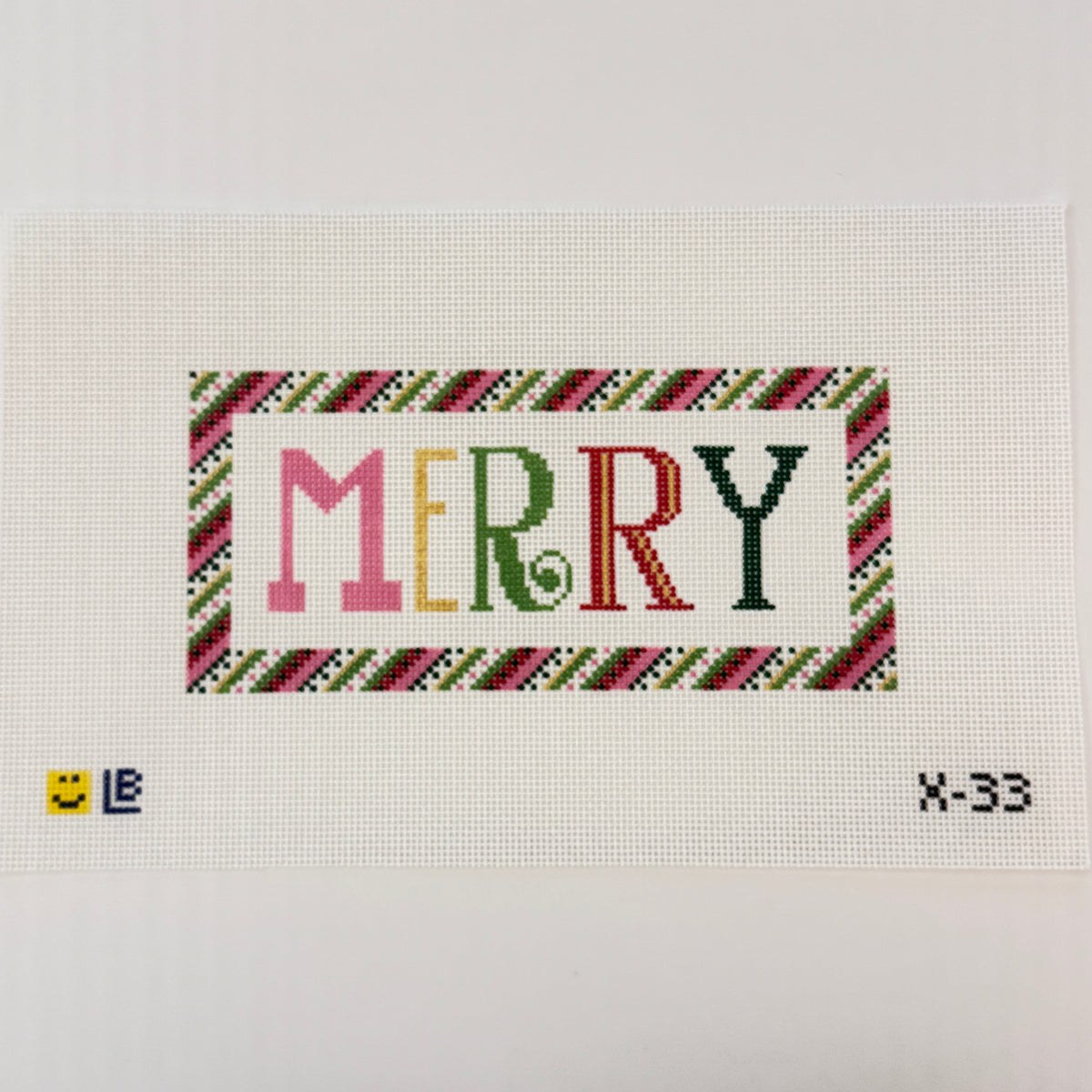 MERRY in Ribbon Border (by Lauren Bloch)