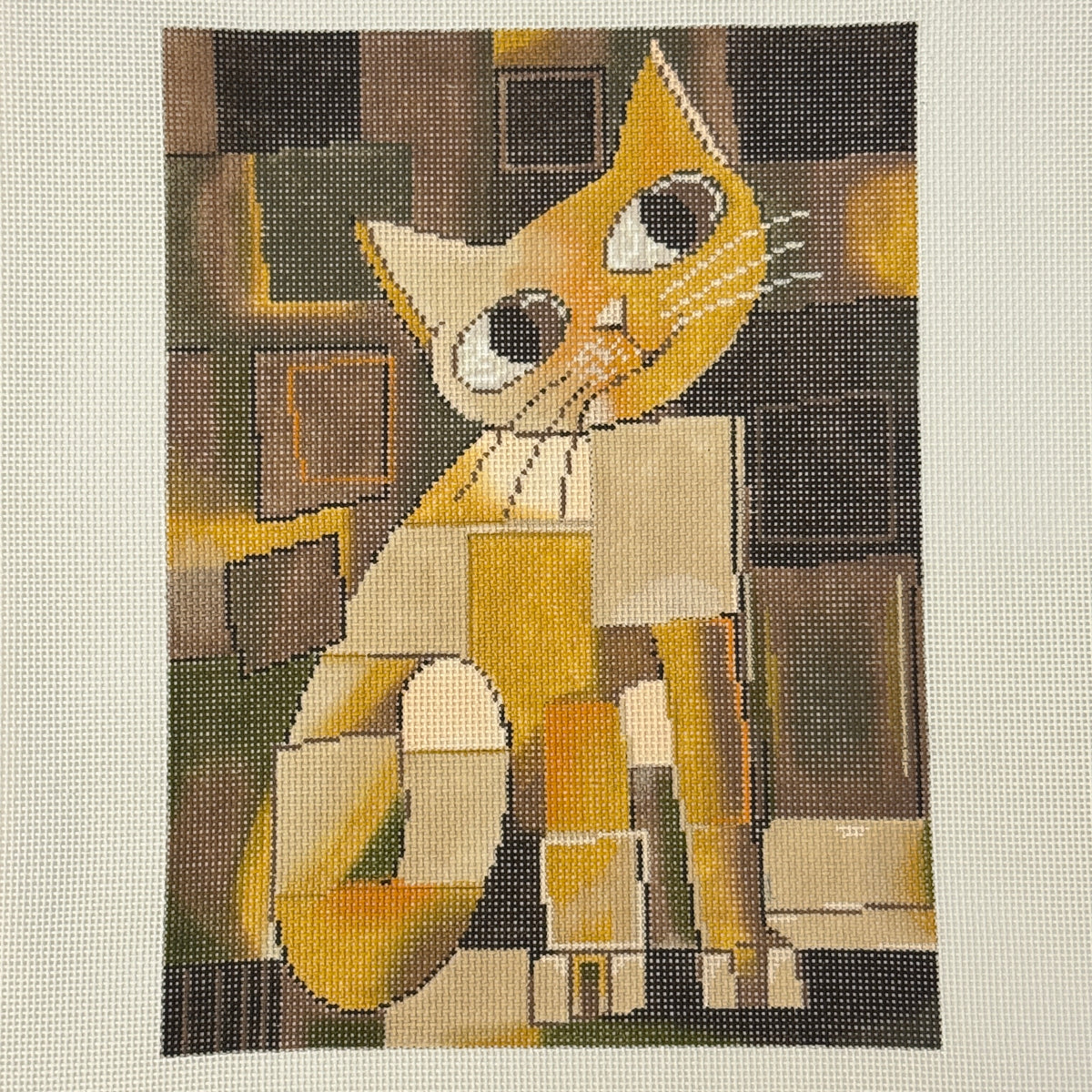 Orange Cat Abstract (by The Meredith Collection)