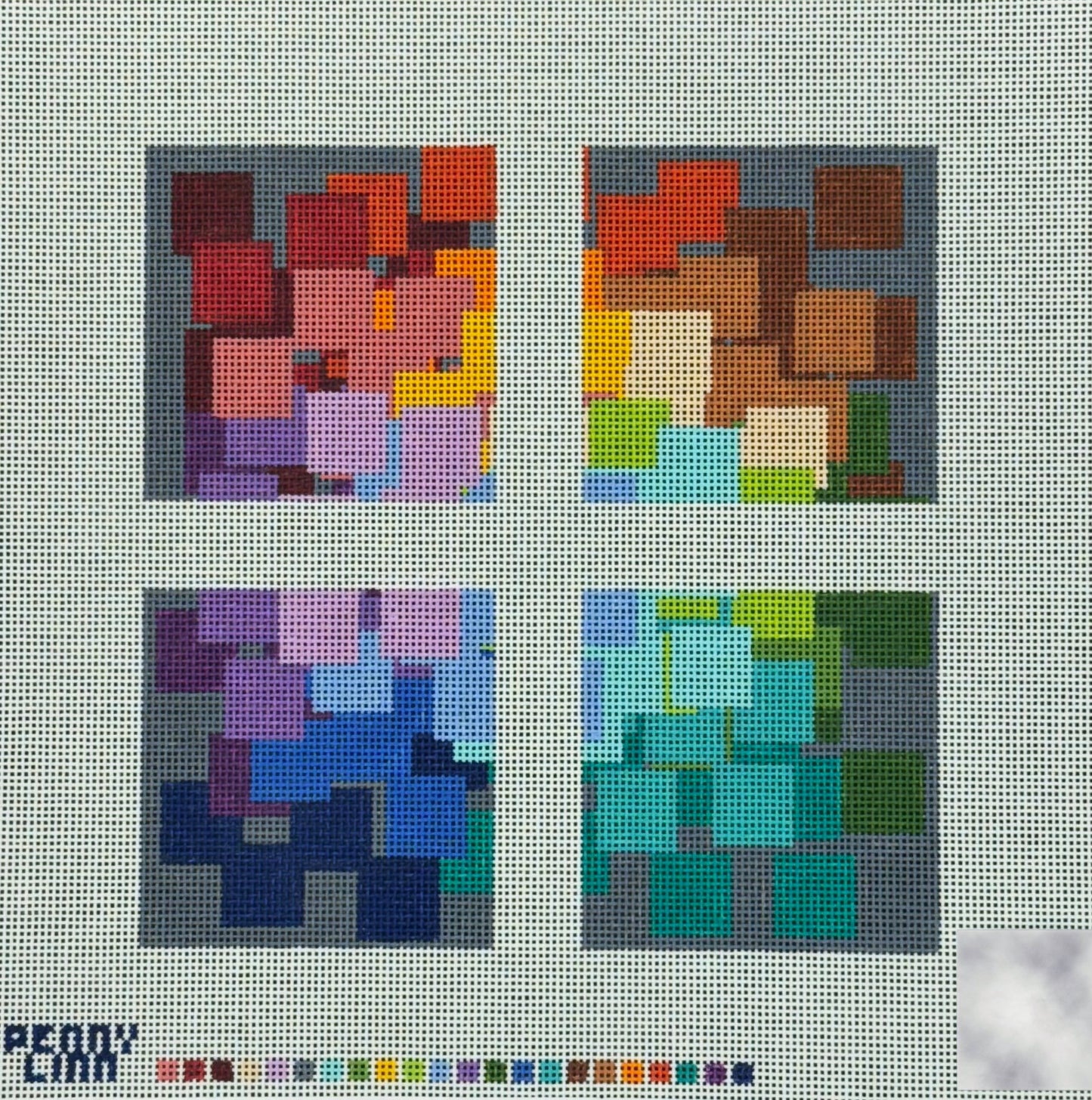 Color Wheel Square Coaster Set (by Penny Linn)