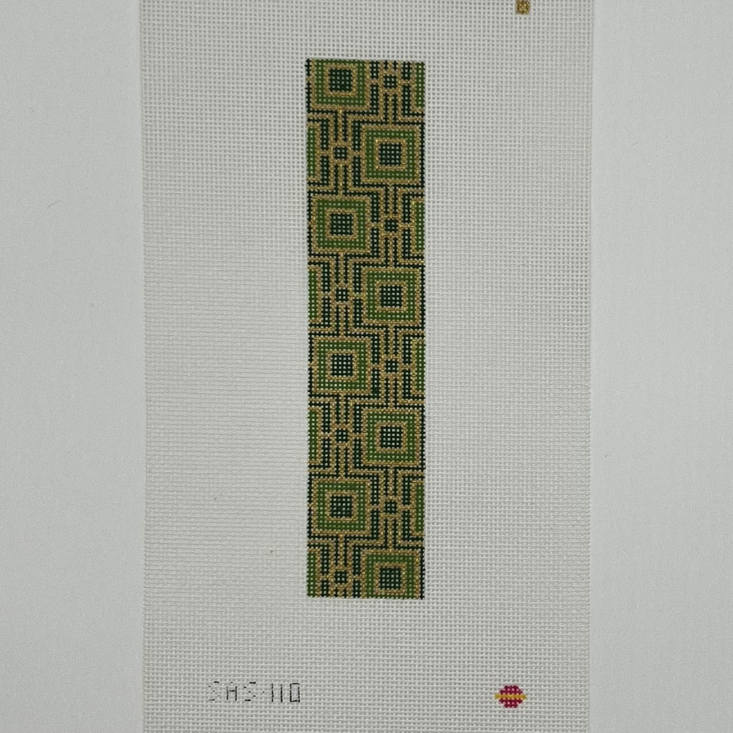 Green Art Deco Key Fob
