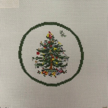 Transferware Christmas Plate (by The Gingham Stitchery)