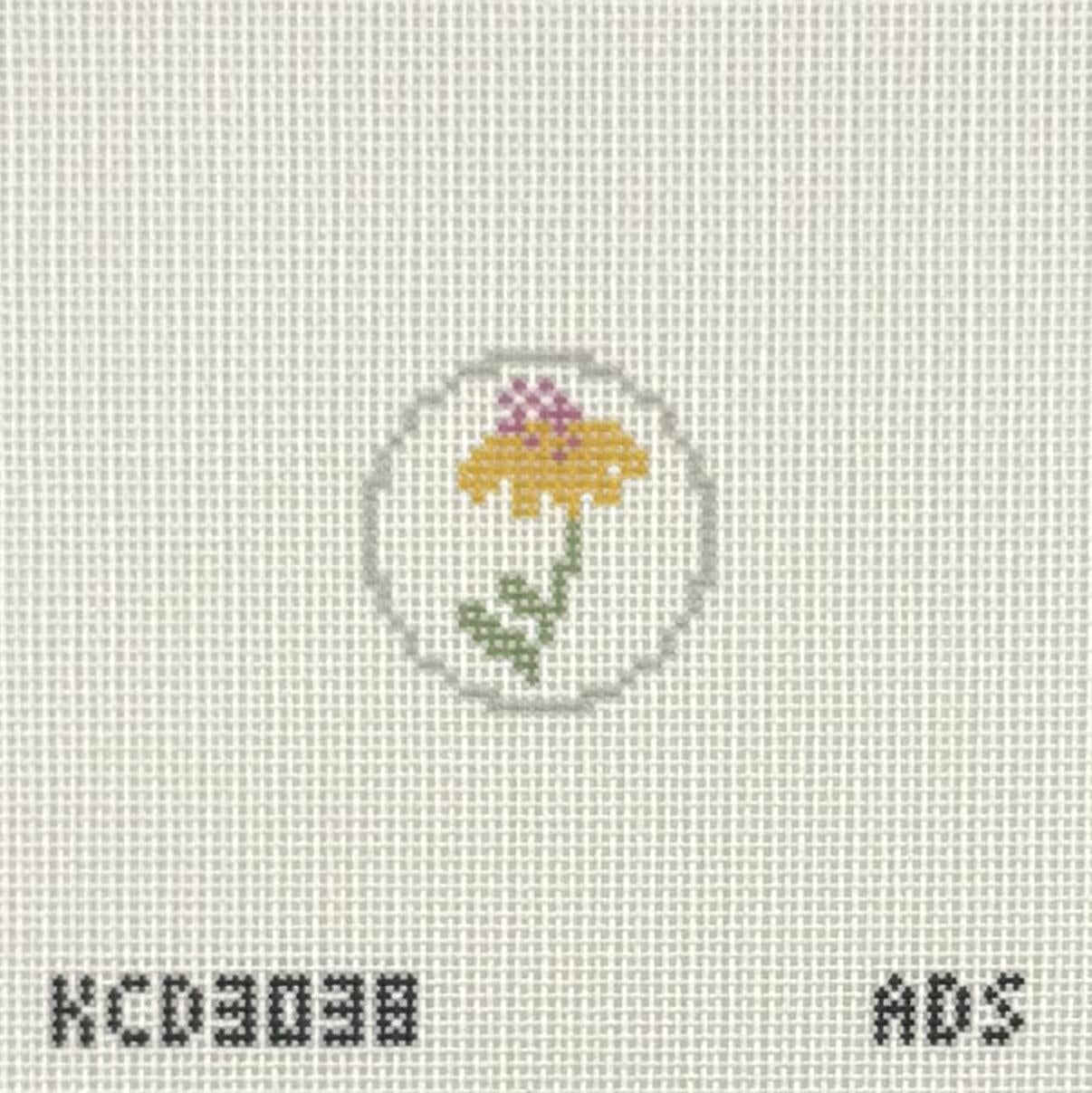 Yellow Flower Mini Round (by KCN)