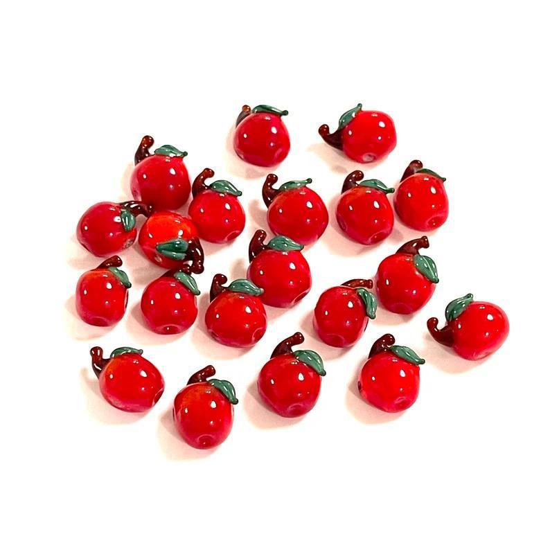 Murano Glass Red Apple Charm