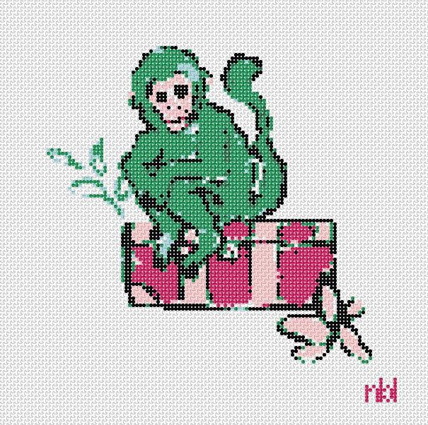 Vacation Monkey (by Blue Waters Needlepoint) BW2101NBL