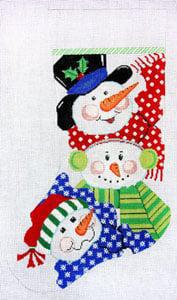 Snowmen Faces Stocking (by The Meredith Collection) X162