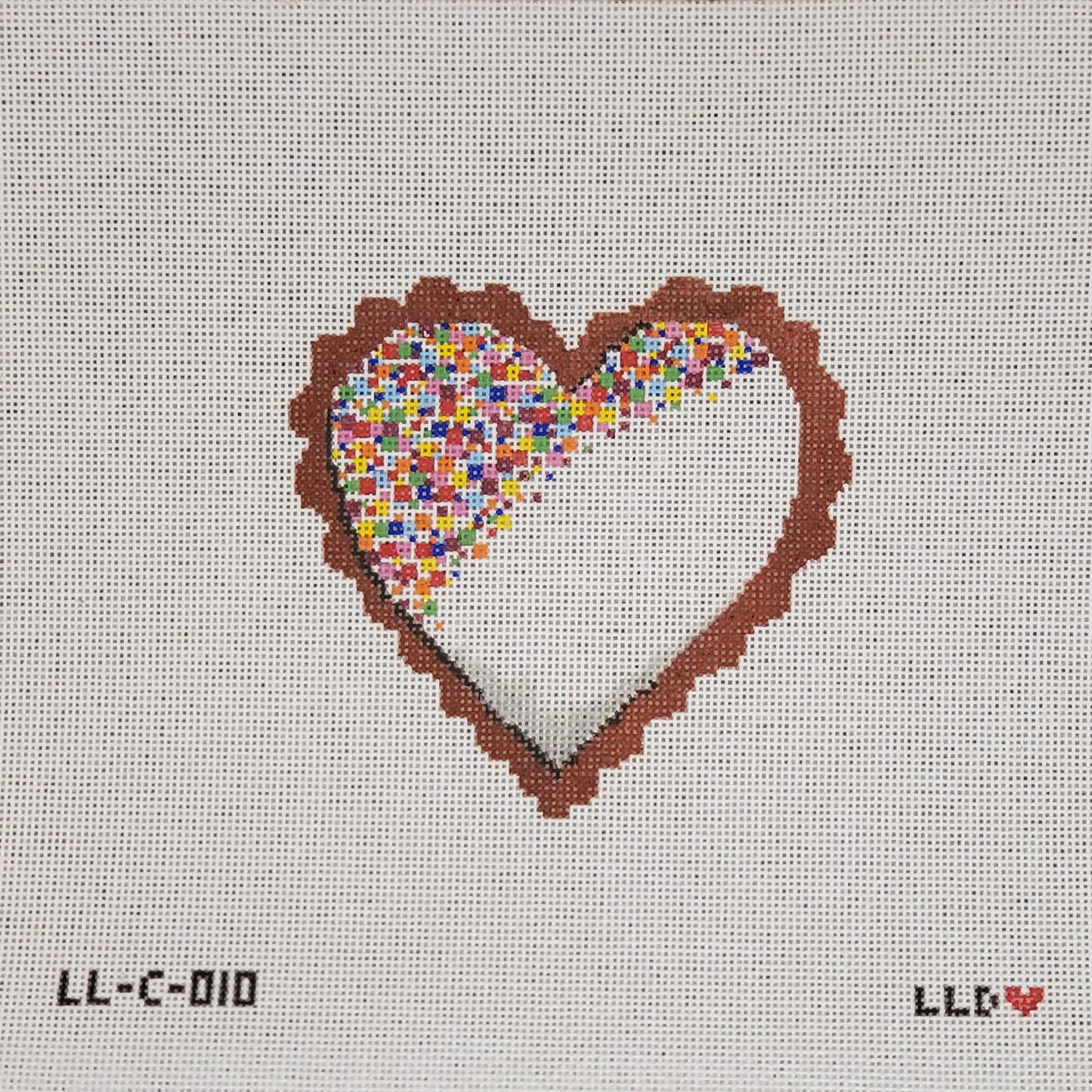 Sprinkle Heart Cookie w/Stitch Guide