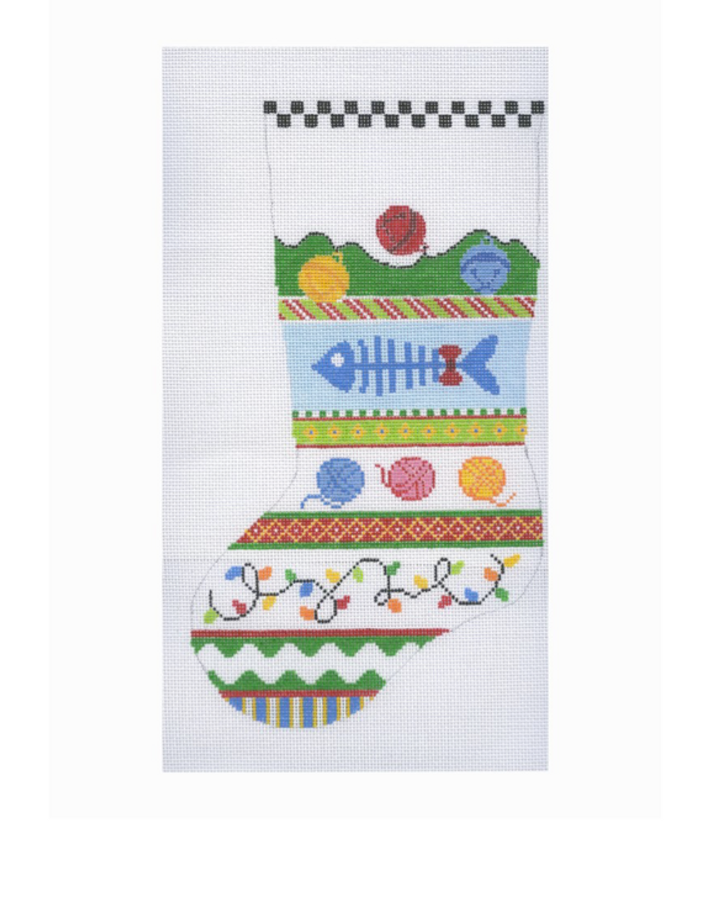 Cat Christmas Stocking (by Blueberry Point) 22-224
