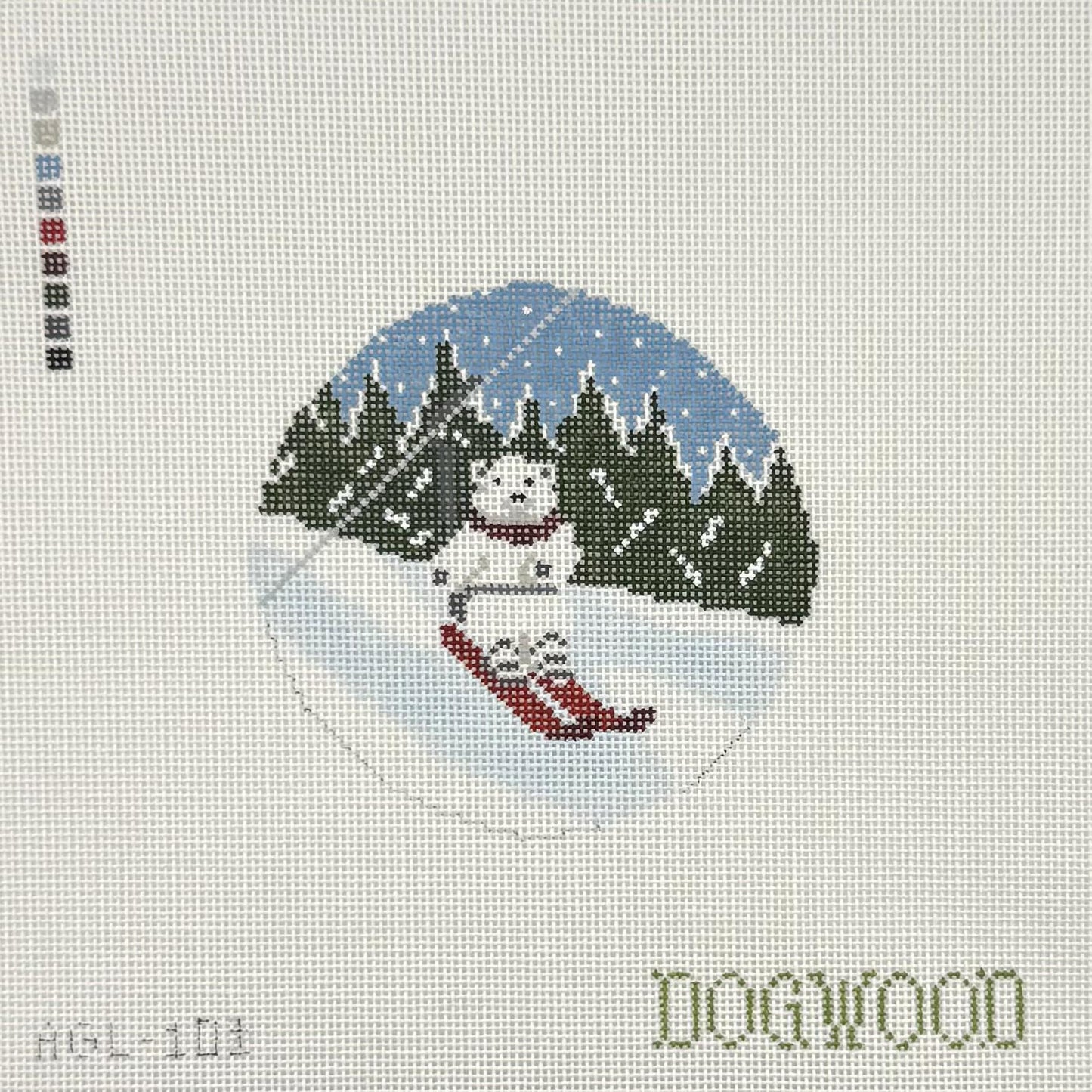 Chairlift Bear (by Dogwood Needlepoint)