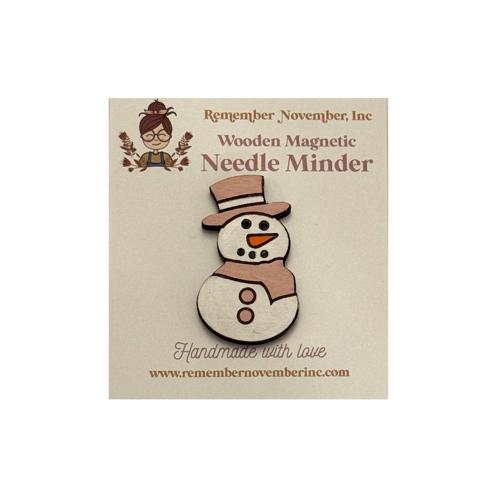Wooden Snowman needle minder