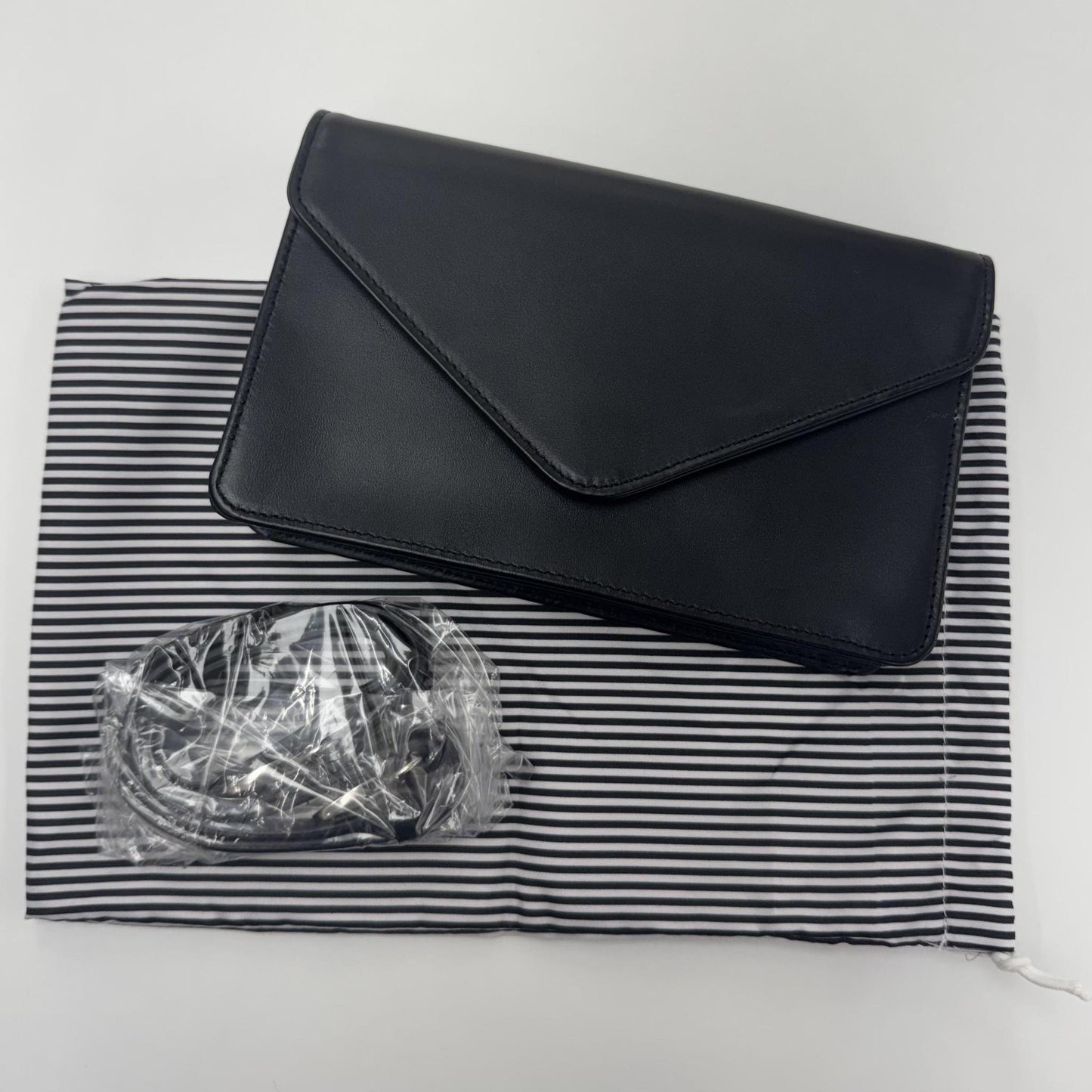 Leather Gusseted Clutch/Shoulder Bag