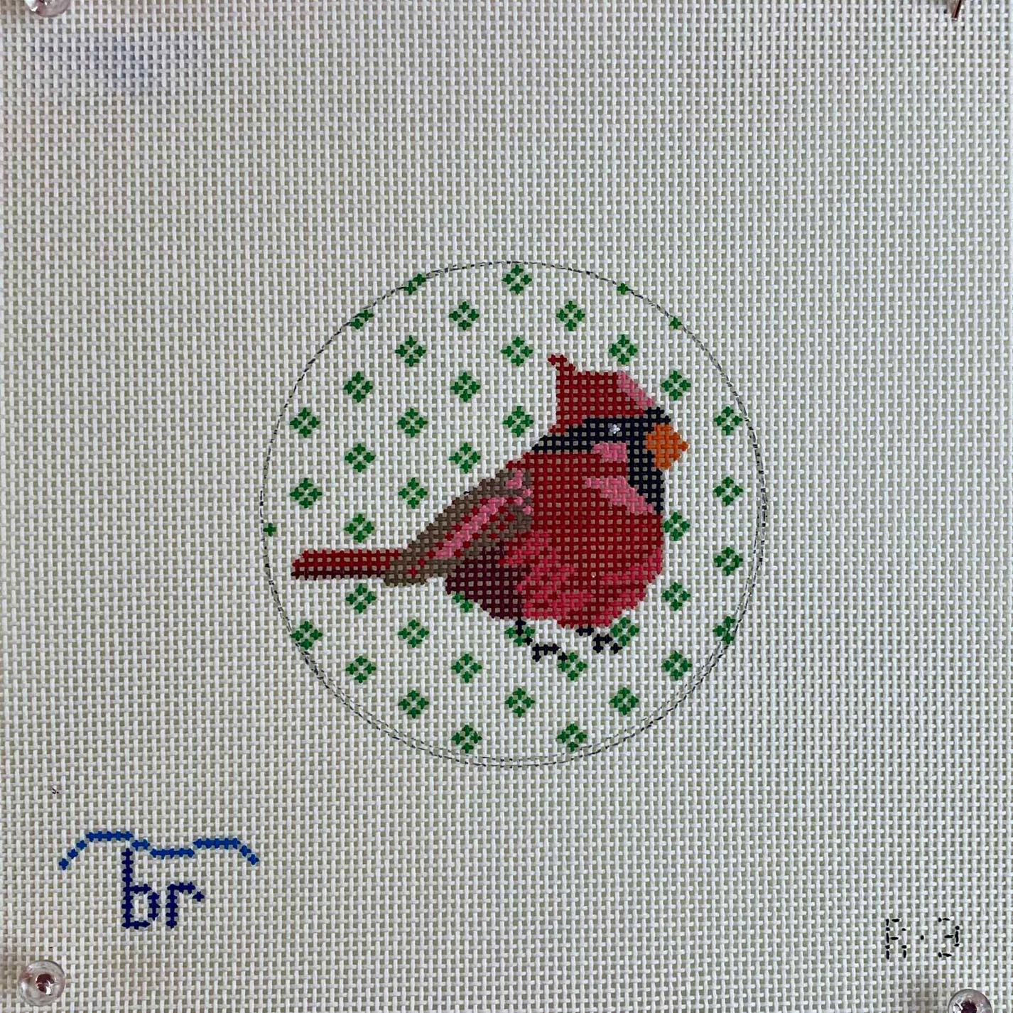 Cardinal Round (by Blue Ridge Needlepoint) R3