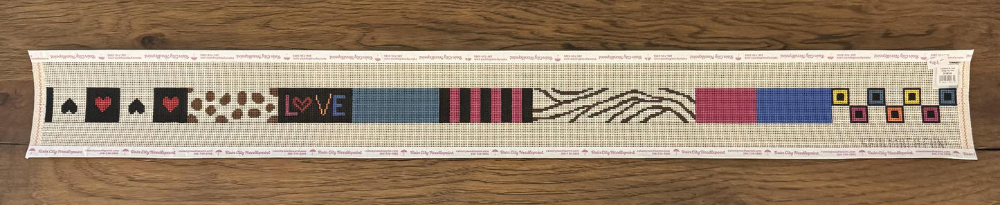 Colorblock Animal Print Love strap (by Sew Much Fun)