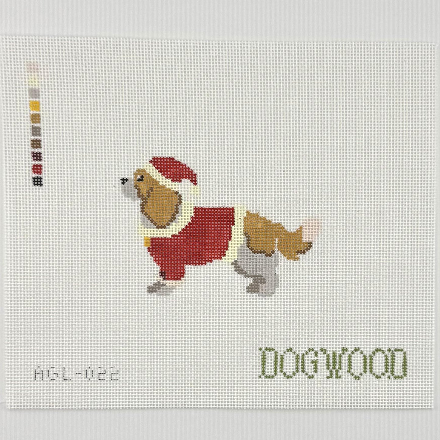 Santa Cavalier Charles Spaniel (by Dogwood Needlepoint)