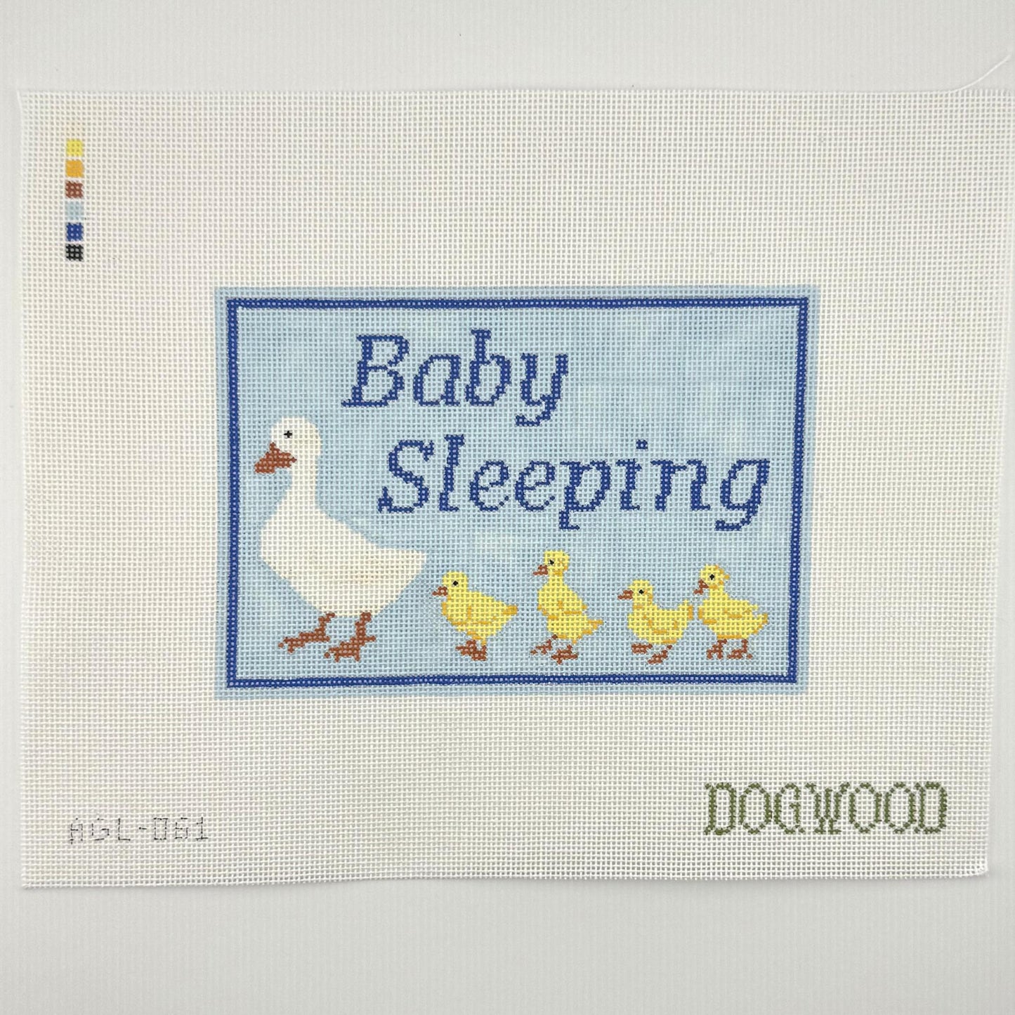 Baby Sleeping - blue (by Dogwood Needlepoint)