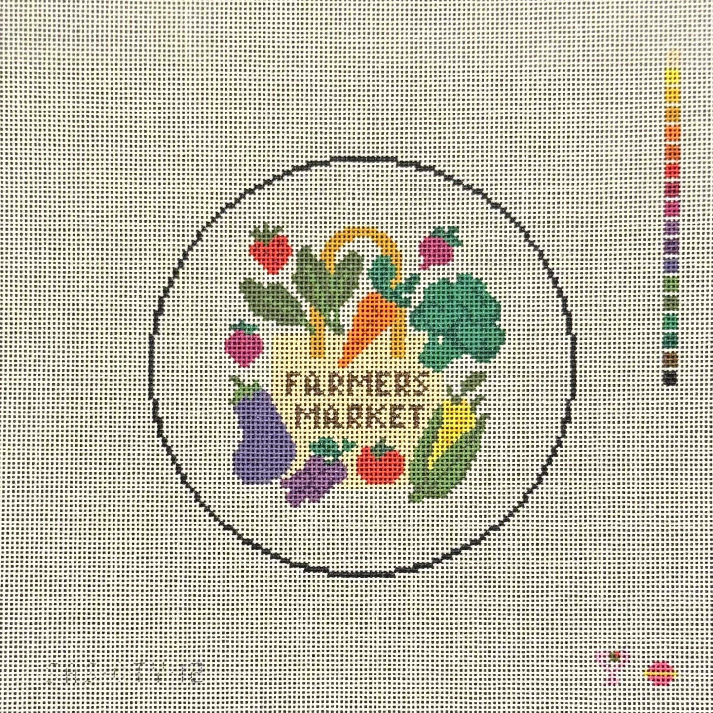 Farmer's Market Fruit & Veggies Round (by Saturnalia Stitching)
