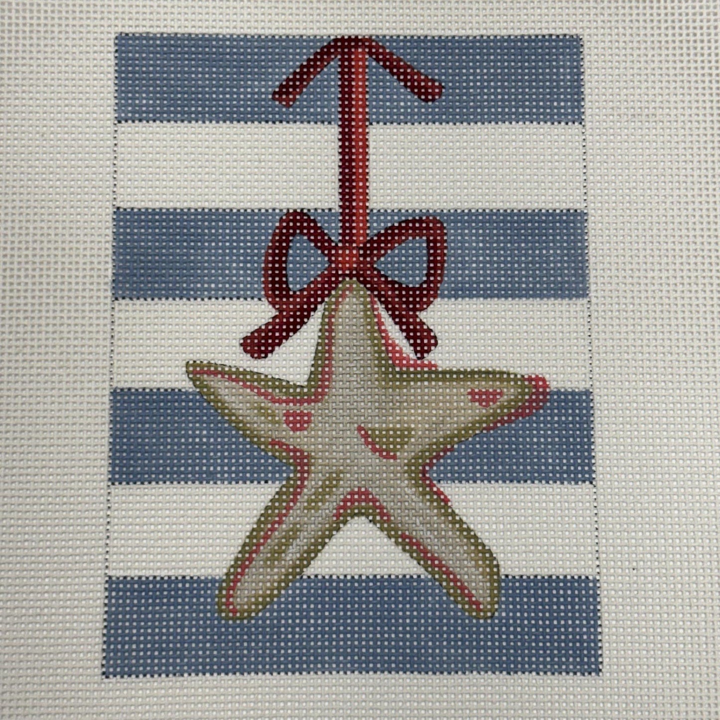 Starfish Ornament w/ Red Bow (by Alice Peterson) - 4927