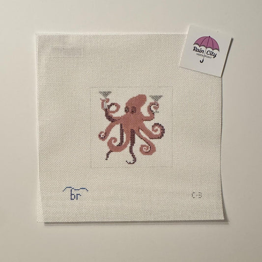 Octopus with Martinis (by Blue Ridge Stitchery)