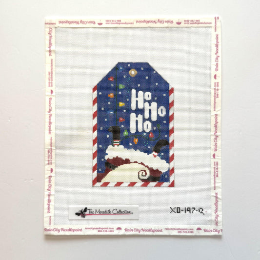 Ho Ho Ho Santa Feet Large Tag (by The Meredith Collection) X0-197-Q