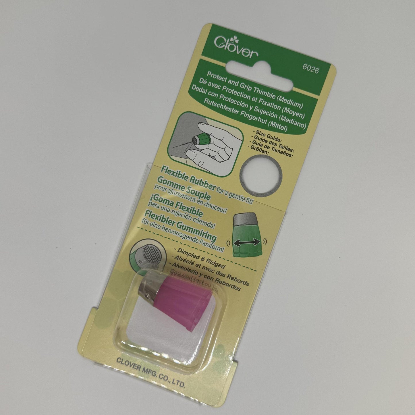 Flexible Rubber Thimble w/ metal tip (by Clover)