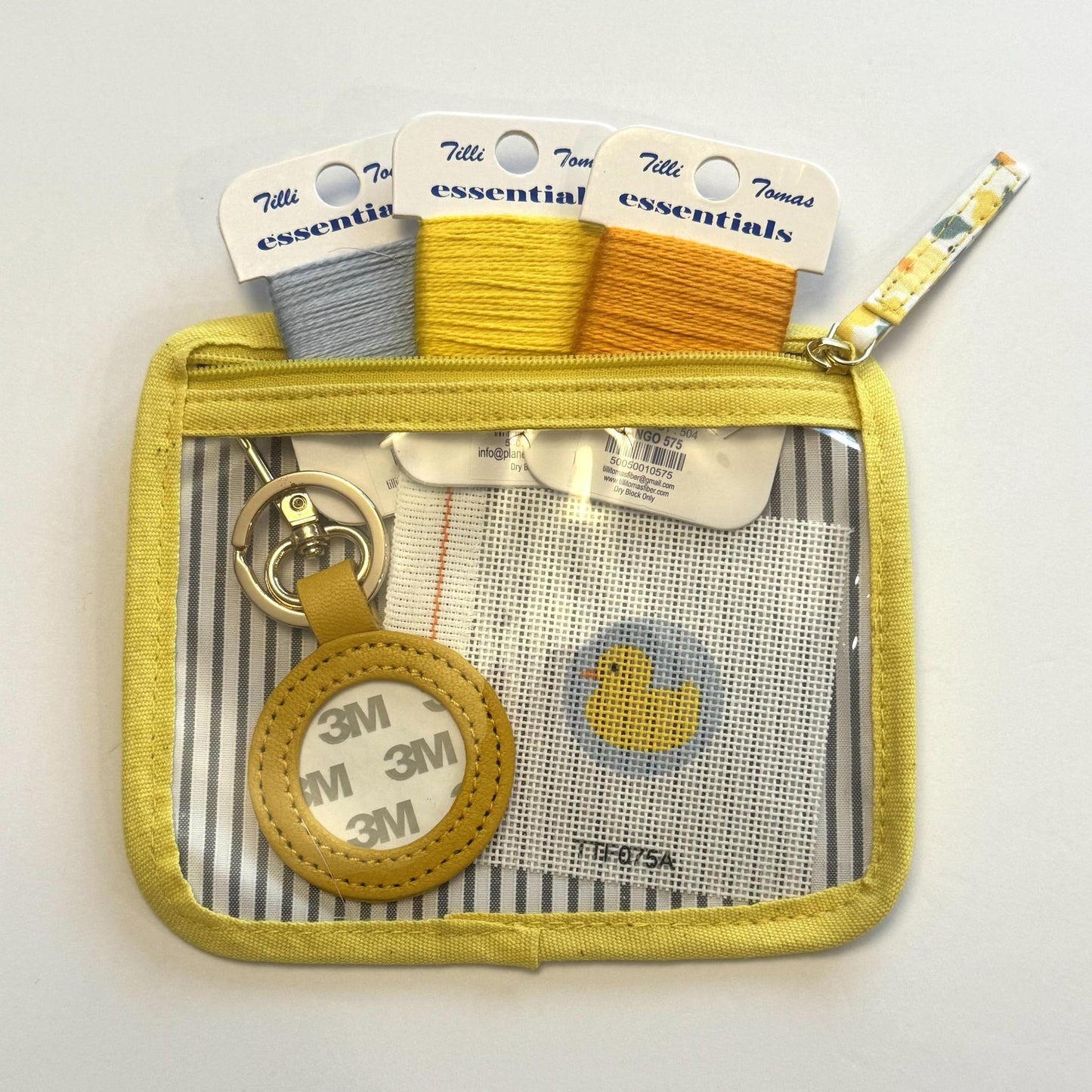 Yellow Ducky Leather Fob Stitch Kit