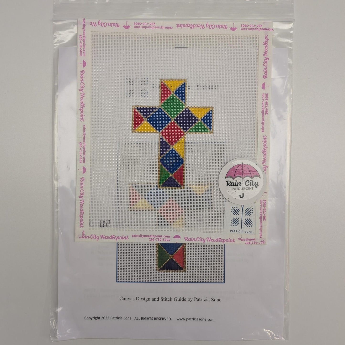 Stained Glass Cross (by Patricia Sone) C-02