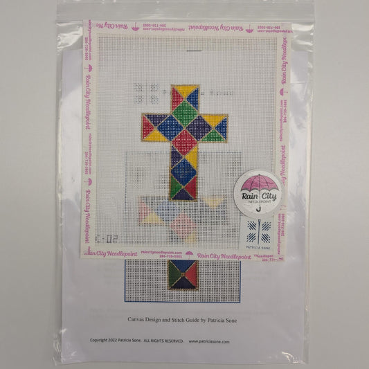 Stained Glass Cross (by Patricia Sone) C-02