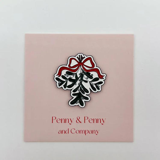 Red Bow Mistletoe Needle Minder