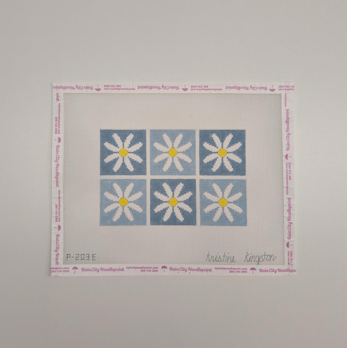 Daisies on Blues (by Kristine Kingston) P-203E