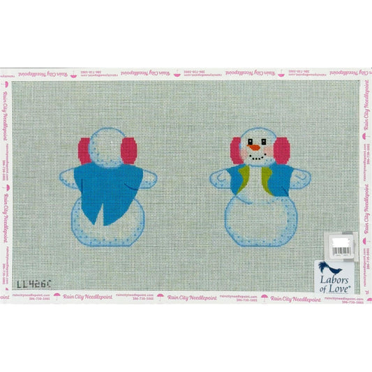 Snowman with Ear Muffs 2-sided (by Labors of Love) LL426C