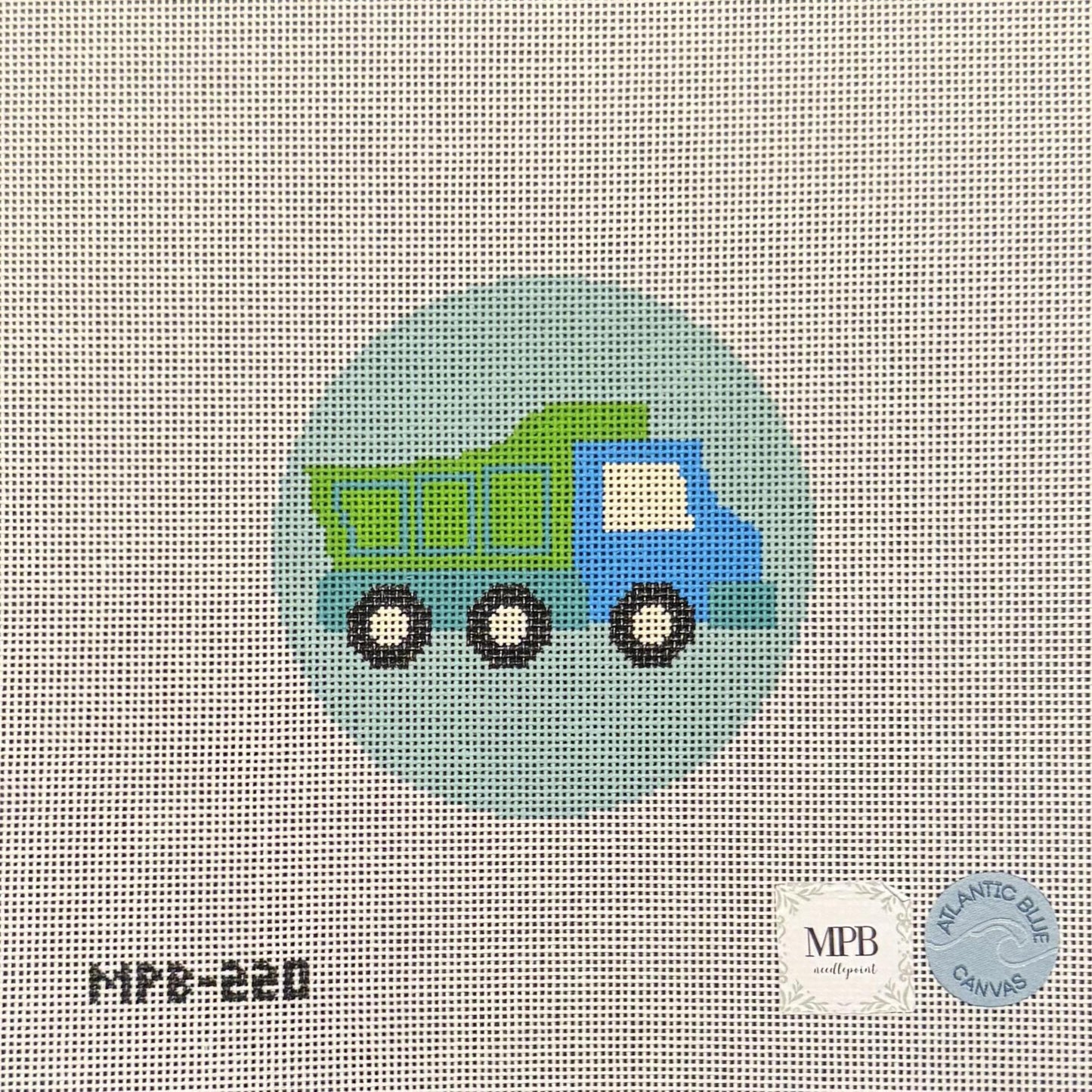 Dump Truck Round (by Atlantic Blue Canvas)
