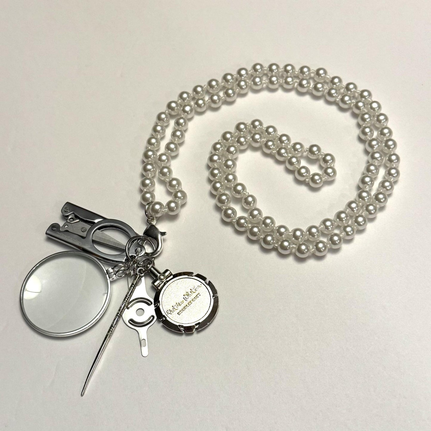 Up Up Gemstone Chatelaine - White Beads