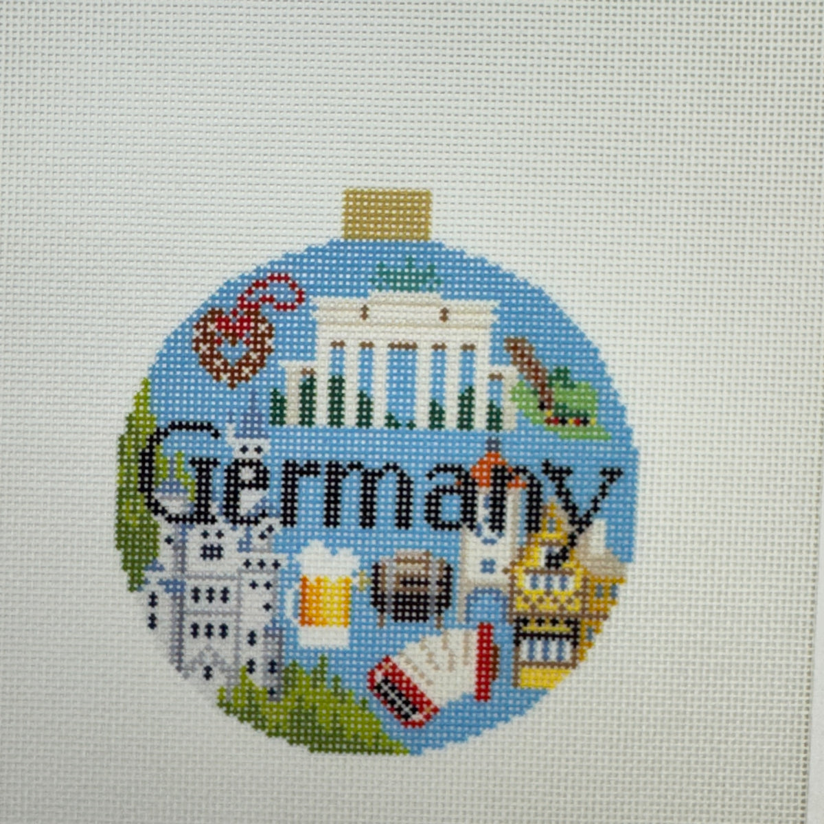 Germany Travel Round (by Bradley Needlepoint)