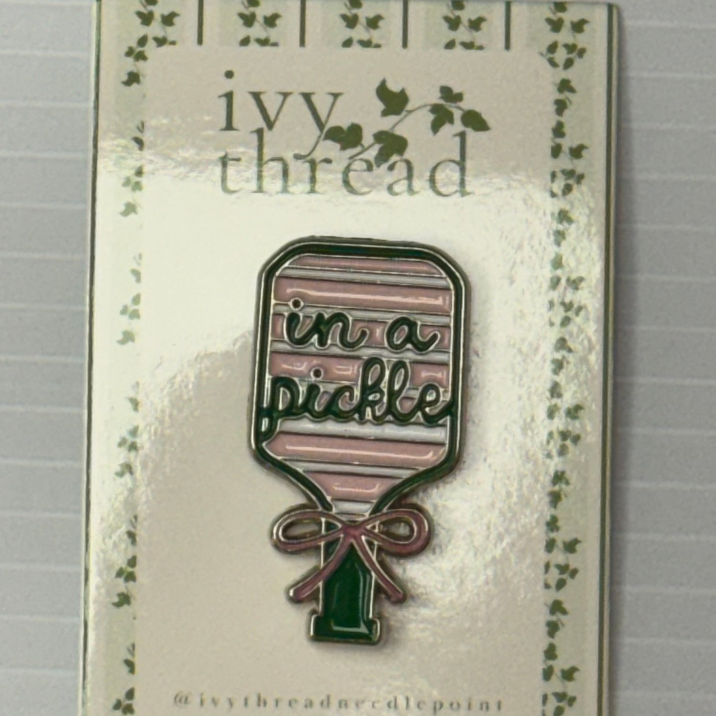 "In a Pickle" Pickleball Racket Needle Minder