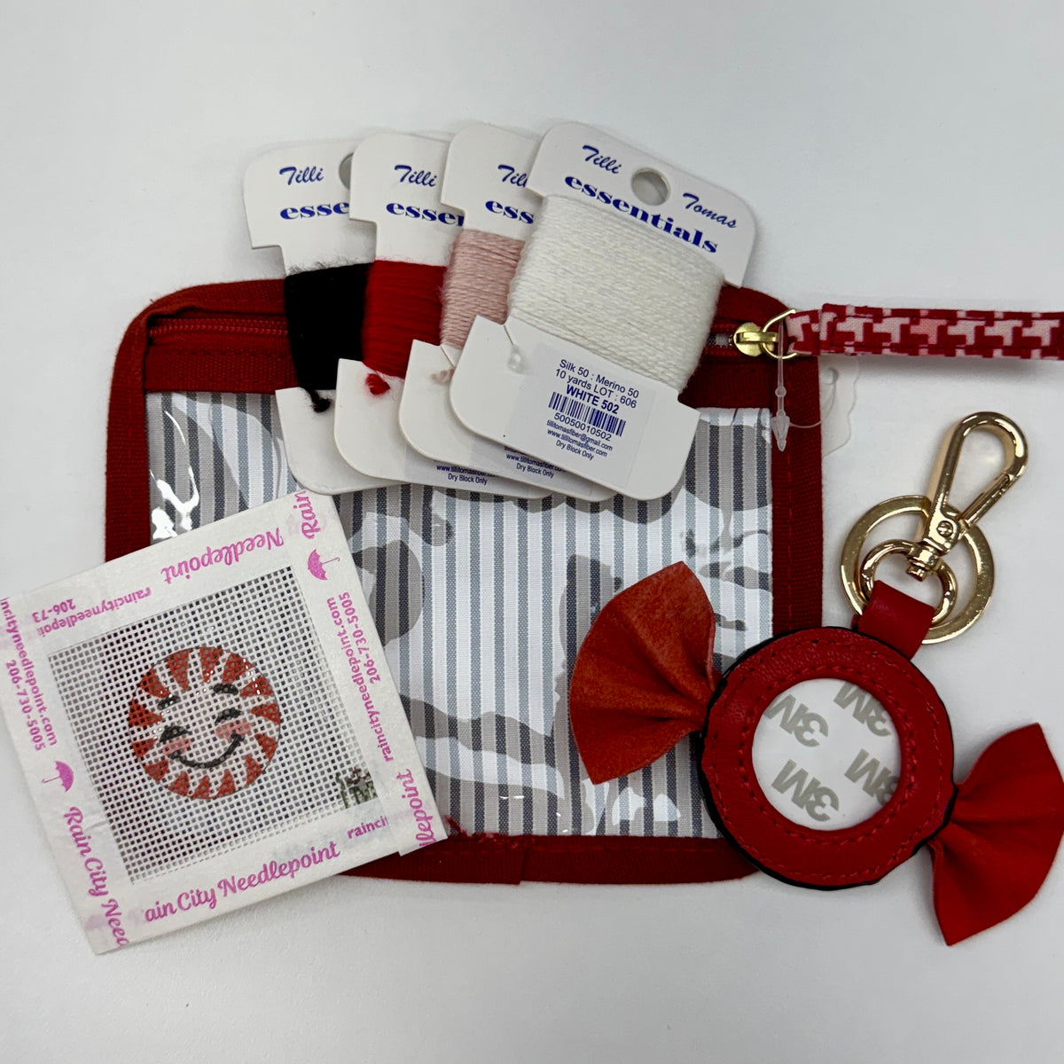 Holiday Key Fob Kit - Peppermint Candy (by Tilli Tomas)