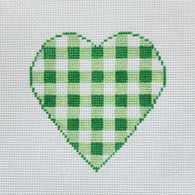 Gingham Heart-Green (2 available)
