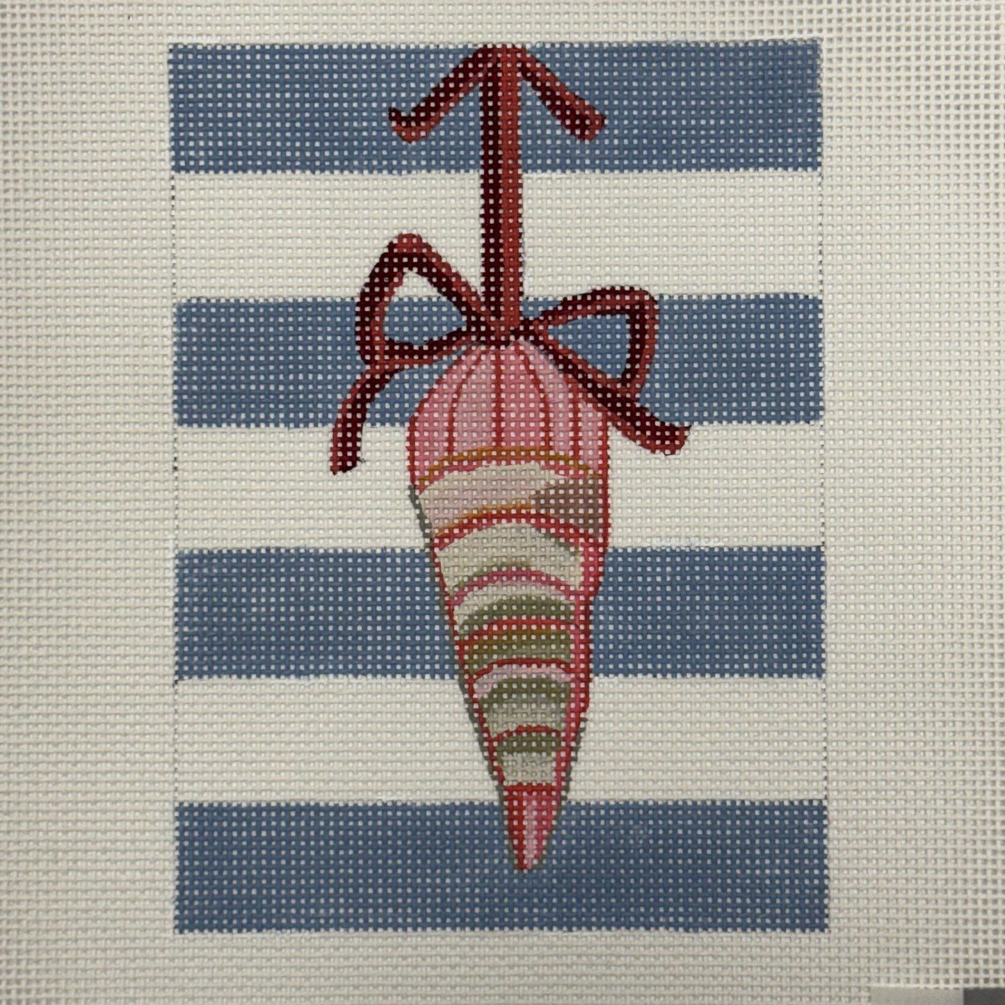 Seashell Ornament w/ Red Bow (by Alice Peterson) - 4929
