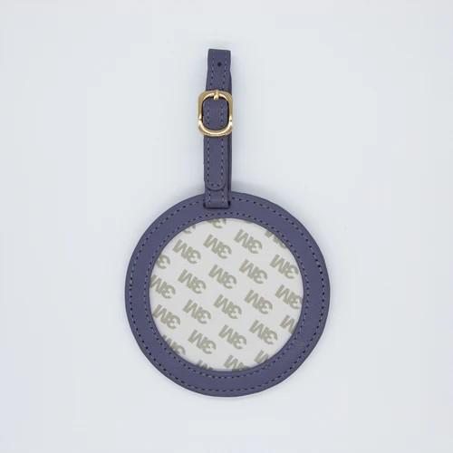 Leather Round Luggage Tag