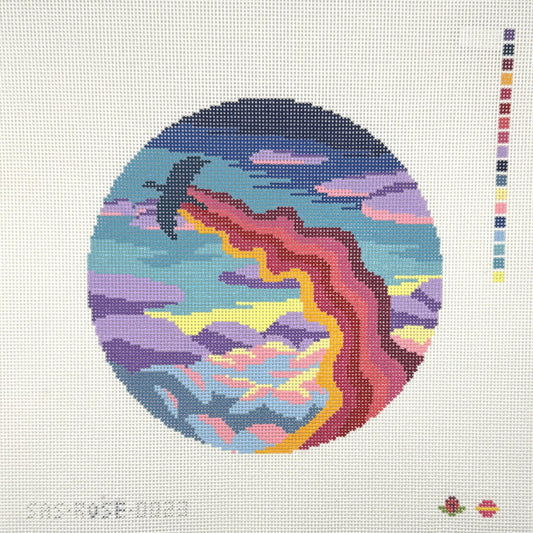 Large Sunset Dragon (by Saturnalia Stitching)