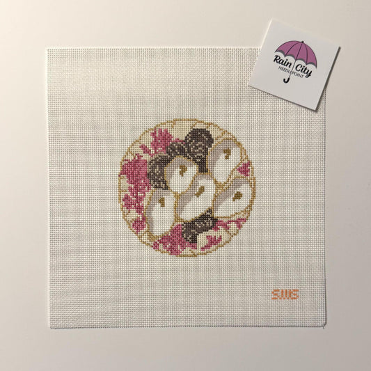 Pink Oyster Plate (by Stitching w/ Stacey)