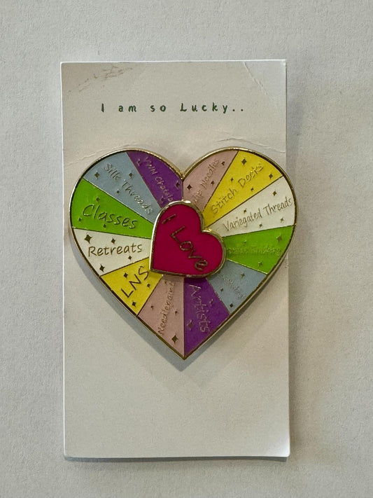 I Love...Interactive Heart needle minder
