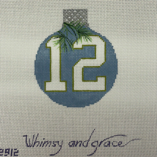 12th Man Seattle Seahawks ornament (by Whimsy and Grace) WG-12912