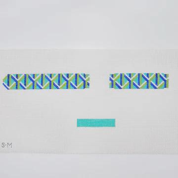 Y Blue and Green Watch Band (by Blue Waters Needlepoint) BW120