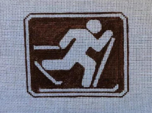 Cross Country Skier Outdoor Sign (by Fire and Iris ) FI 001-E