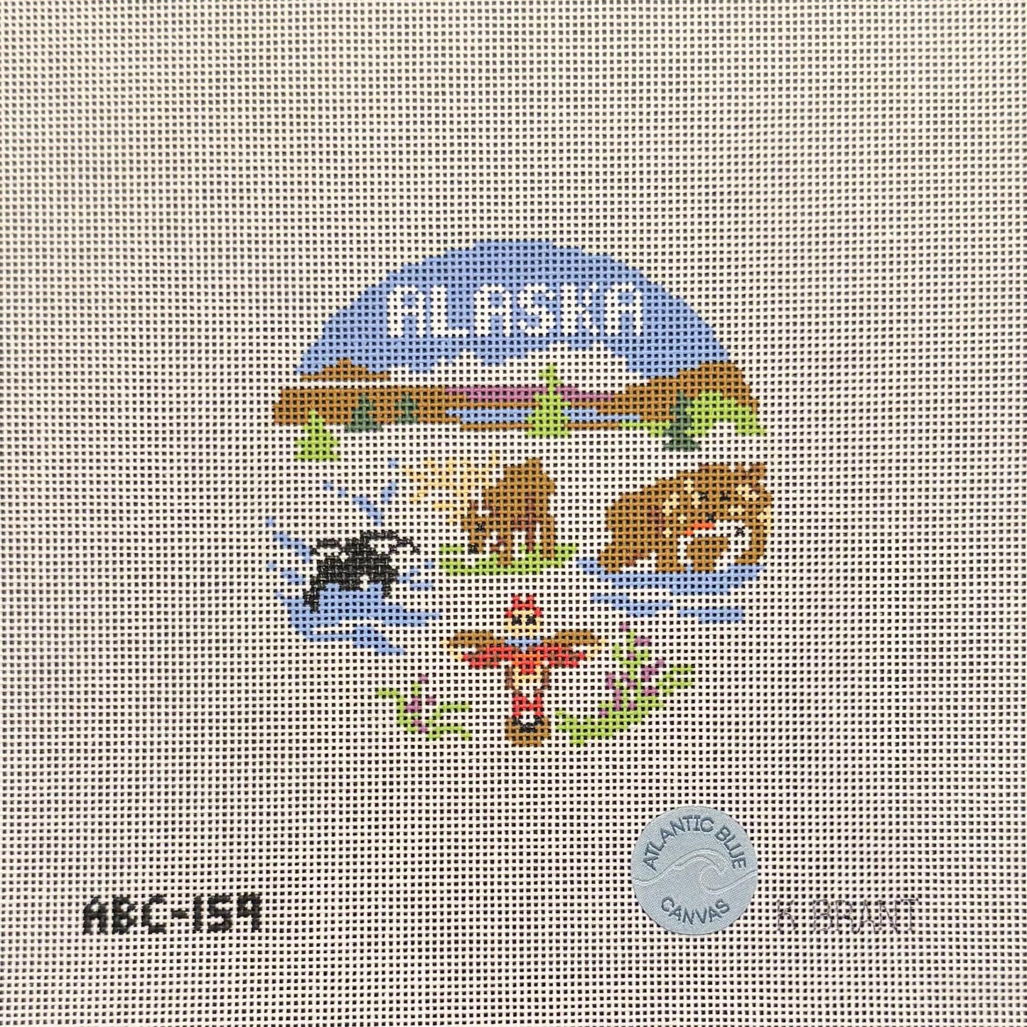 Alaska Travel Round (by Atlantic Blue Canvas)