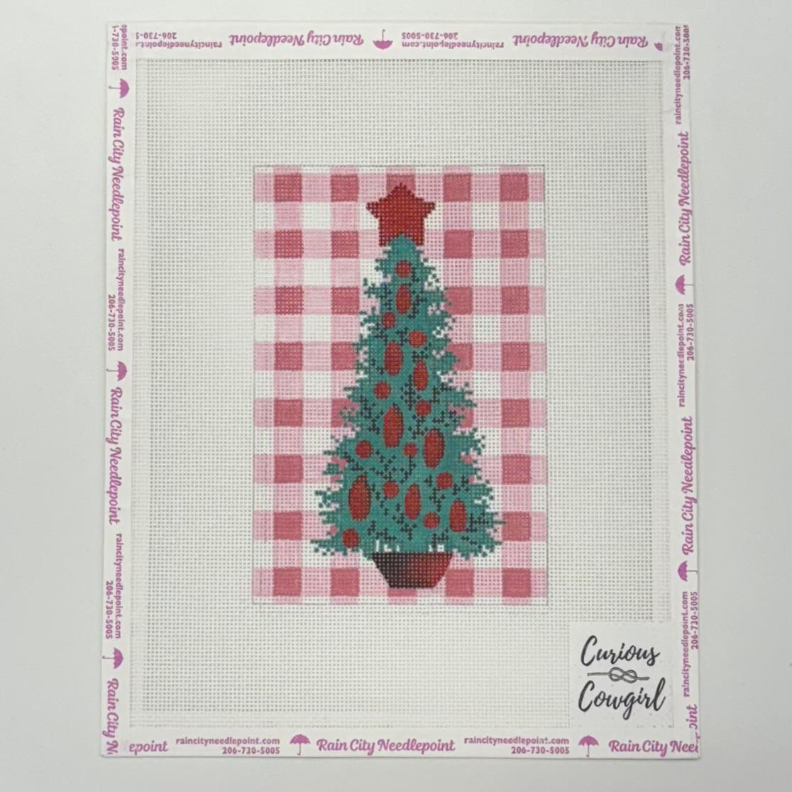 Pink Gingham Christmas Tree (by Curious Cowgirl)