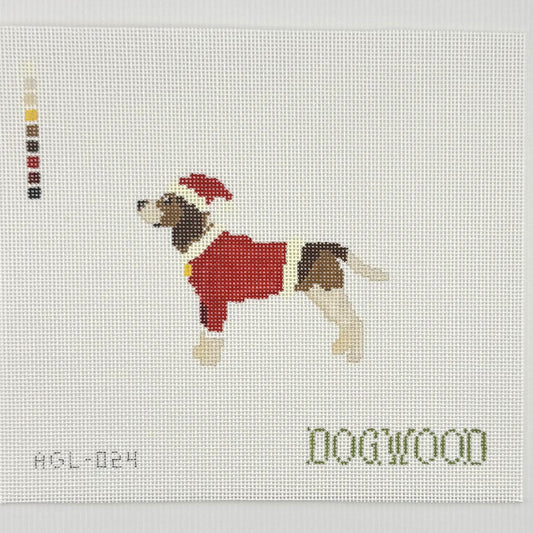 Santa Beagle (by Dogwood Needlepoint)