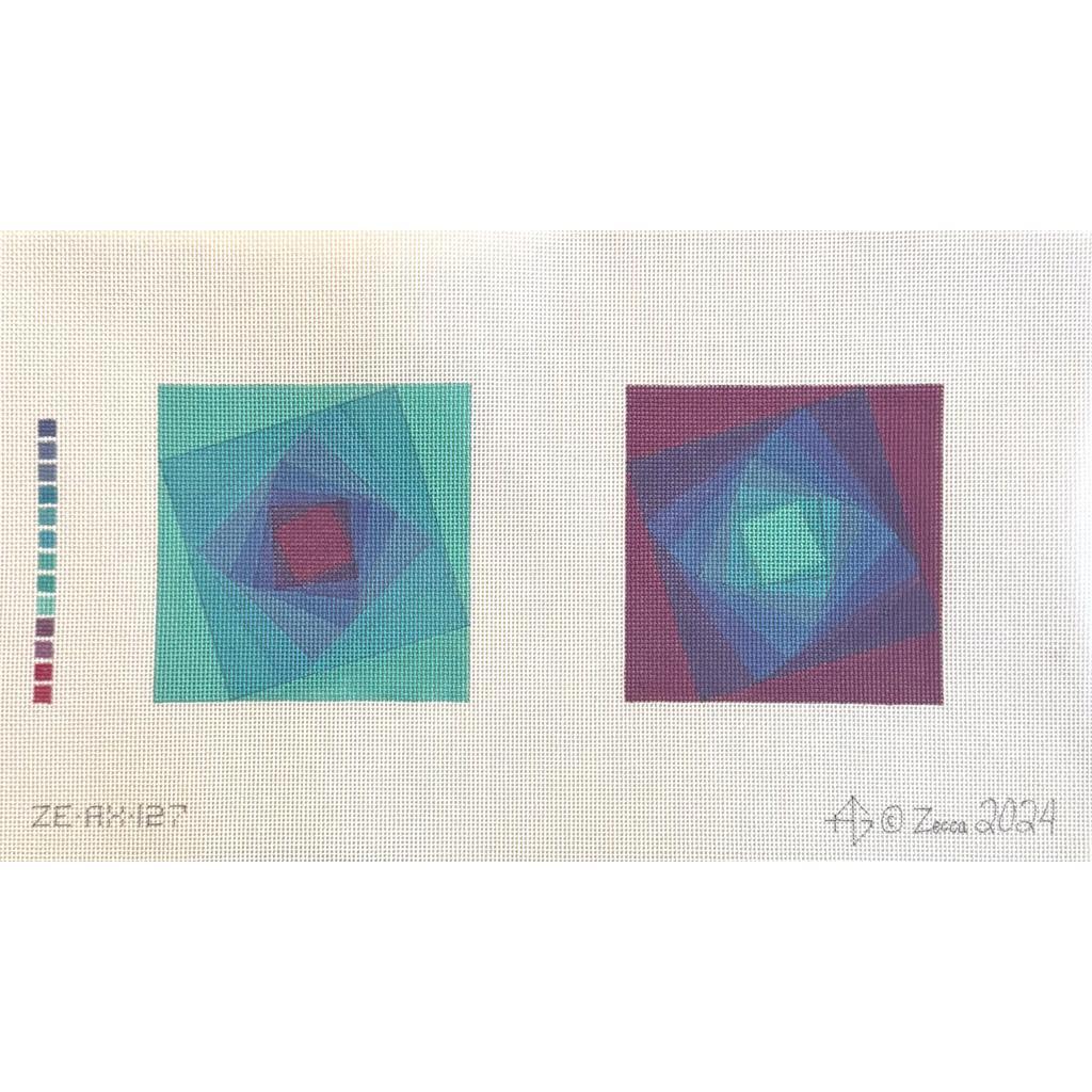 Squares Maelstrom Teal/Magenta (by Zecca)