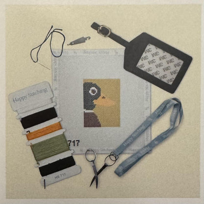 The Traveling Drake Luggage Tag Needlepoint Kit (by Happy Stitching / KCN)